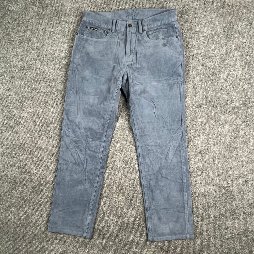 Brooks Brothers Slim Fit Pants Mens 32x30 Blue Stretch Chino Casual corduroy